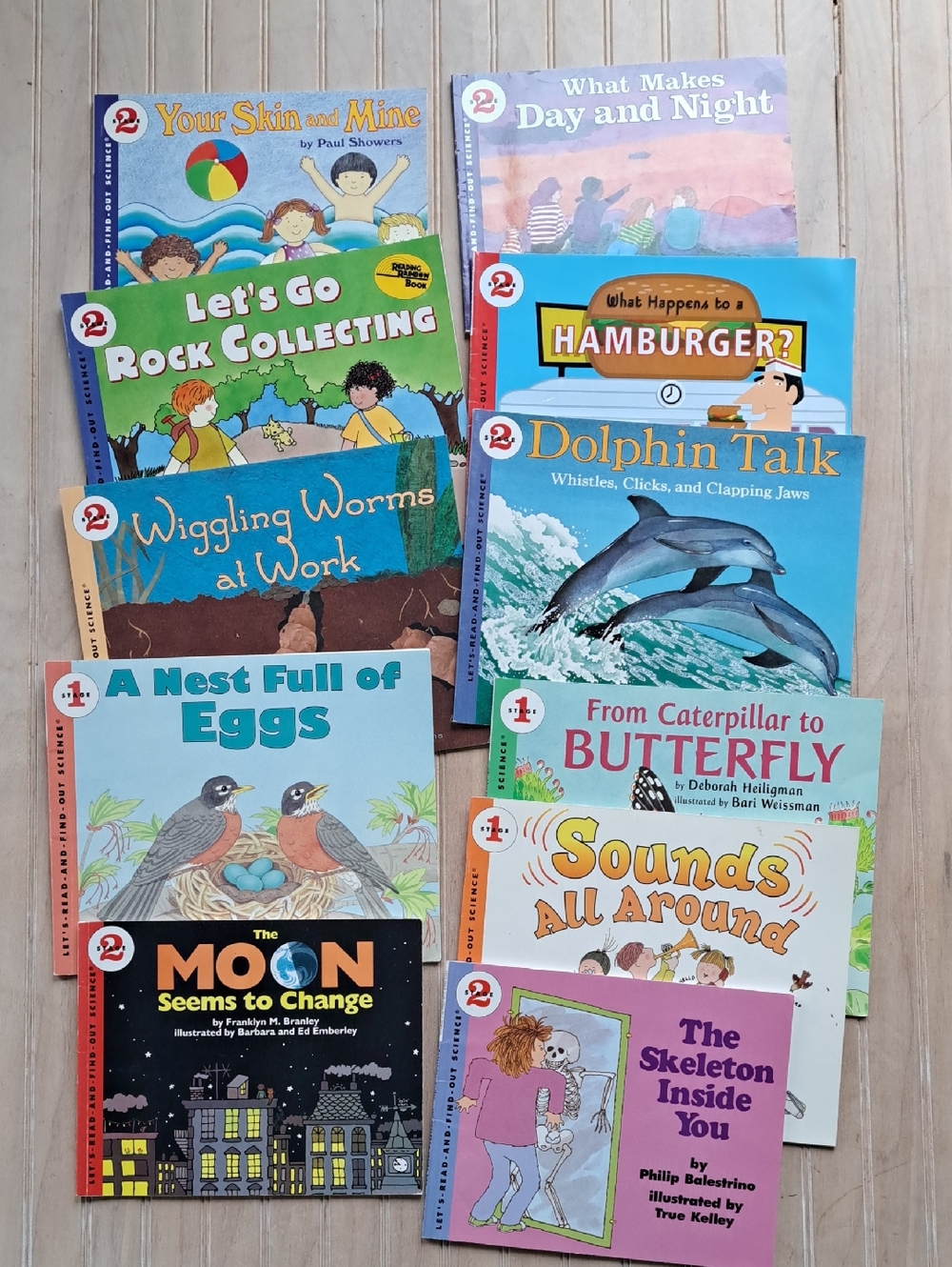 Let's-Read-and-Find-Out Science Books Lot of 11 Stage Level 1 & 2 Educational PB